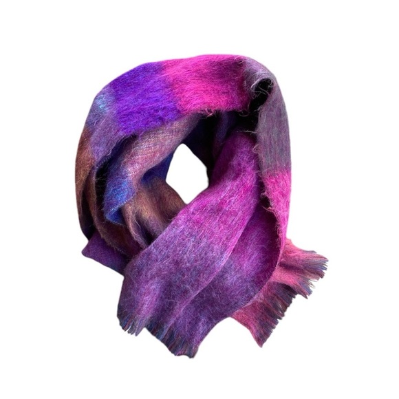 POKOLOKO Seemless, Multicoloured Soft (Alpaca blend?) Scarf - Picture 3 of 7